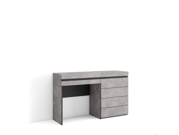 Coiffeuse 127x35x75 cm Avec tiroir Commode Buffet Ciment RF3461