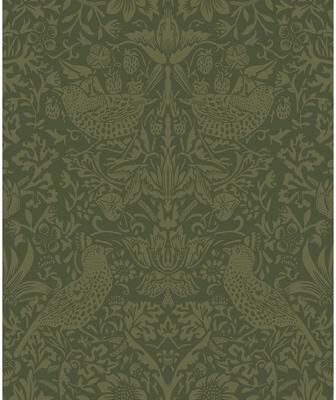 NextWall Tonal Bird Garden Peel and Stick Wallpaper