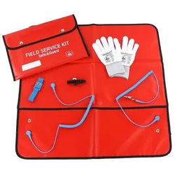 Top Swede, Schutzhandschuhe, ESD Service Kit, Handschuhe, isolierte Krokoklemm, rot (One Size)