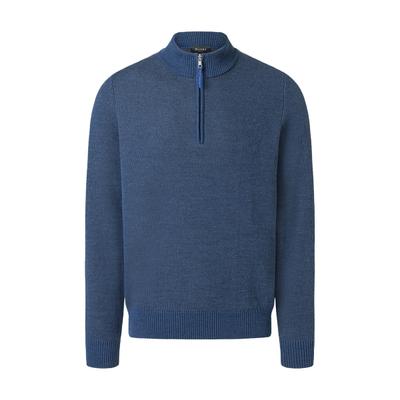Strickpullover MAERZ MUENCHEN "Maerz Muenchen 455101 Strickpullover Herren Bekleidung", Herren, Gr. 48, blau, 50% Wolle, 50% Polyacryl, Pullover Strickpullover