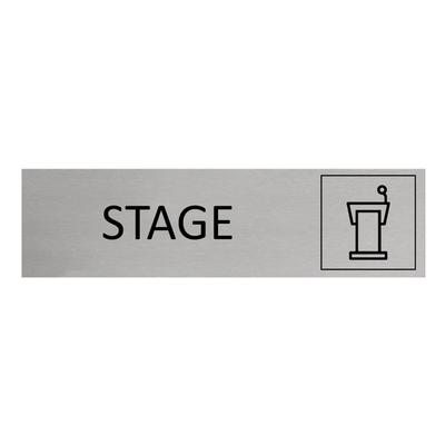 CombiCraft Aluminium Türschild Stage 165x45mm mit 3M-Tape zur Befestigung, einfache Kennzeichnung von Räumen und Bereichen