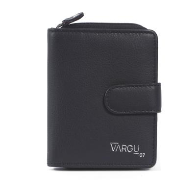 Geldbörse VARGU "VINEM 1-A mono", Damen, schwarz, Rindsleder, Kleinlederwaren, LGW zertifiziertes Leder