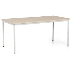 Esstisch TRIVIA, graues Metallgestell, 160x80 cm, Birke