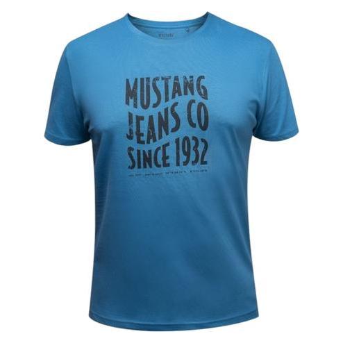 Mustang T-Shirt Lounge Shirt Herren Blau (M) (58789295)
