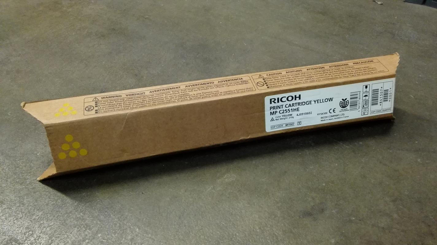 Ricoh RHC2551EYLW Lasertoner Geel voor MP C2030/2050/2530/2550 - 9500 pagina's