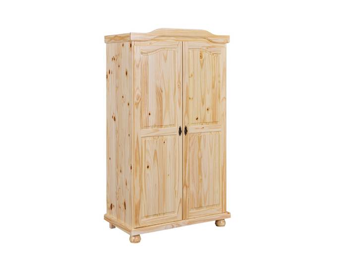 Drehtürenschrank GENF - natur - Kiefer massiv - 104 cm