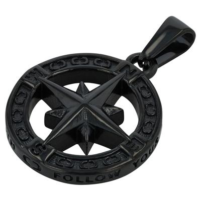 Kettenanhänger ADELIA´S "Anhänger aus Edelstahl", schwarz, Schmuckanhänger, Damen, Edelstahl, Kettenanhänger, Perfekt als Geschenk zum Muttertag