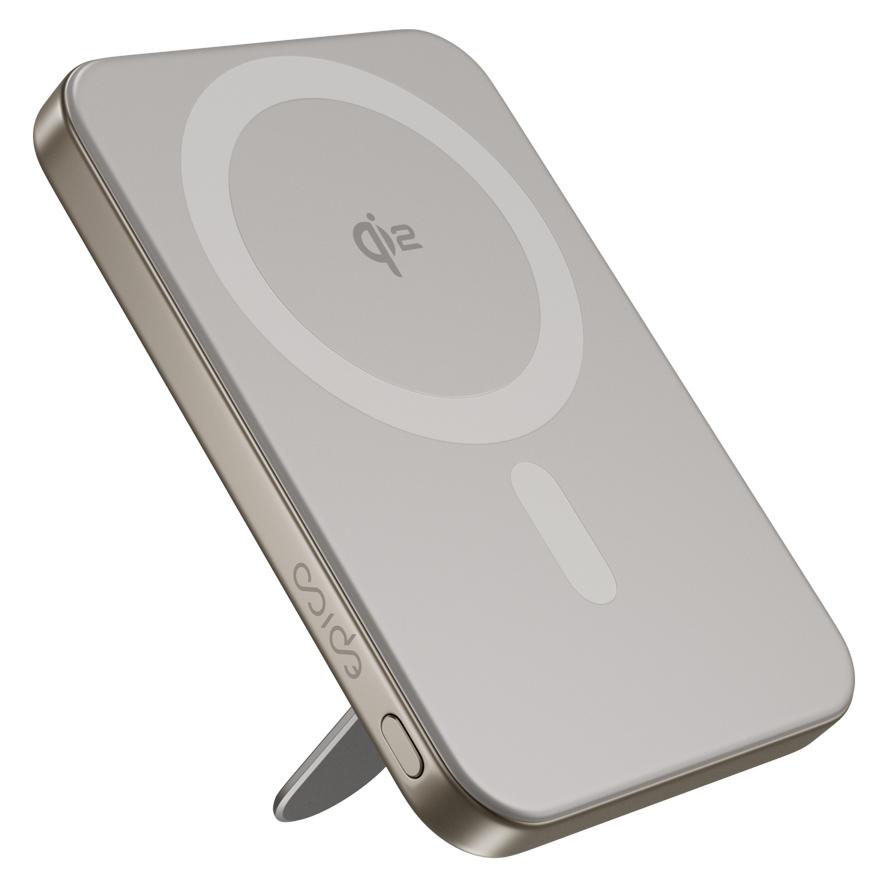 Epico Qi2 5000mAh Alu Mag+ Stand PB EM52 - Titan (5000 mAh, 20 W) (9915112700013)