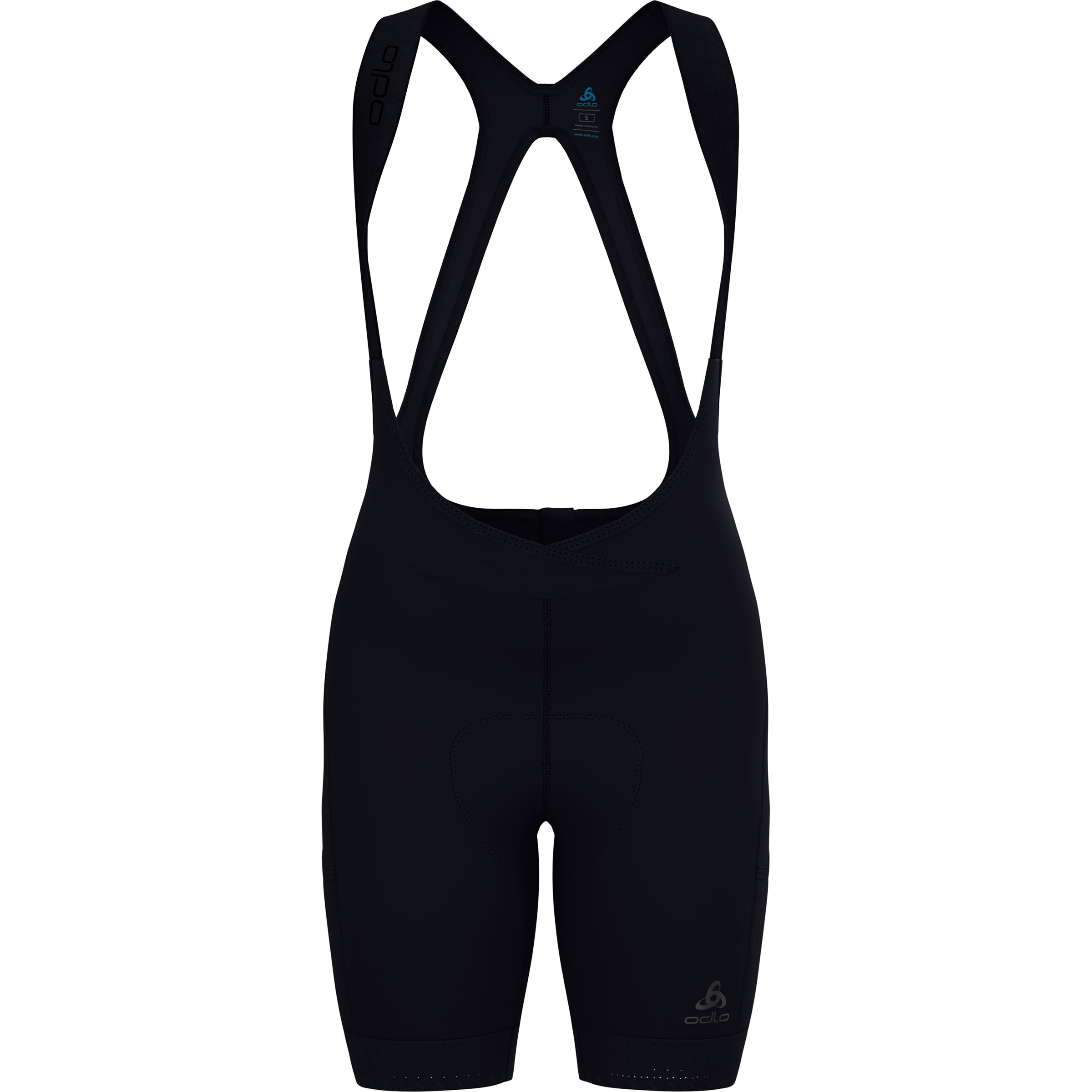 Odlo Zeroweight Cargo Bib kurz Damen Fahrradhose schwarz Größe L Gravel | Rennrad Elastisch