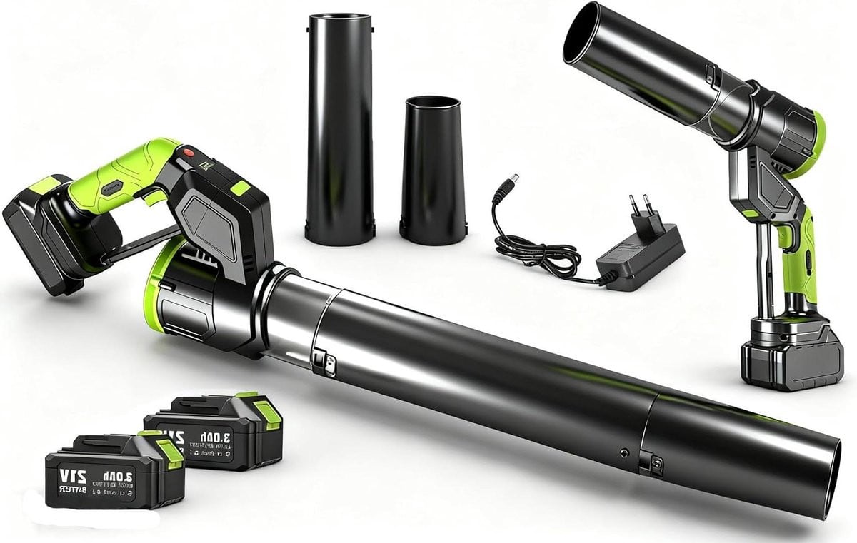 Draadloze Elektrische Bladblazer met Borstelloze Motor - Groen
