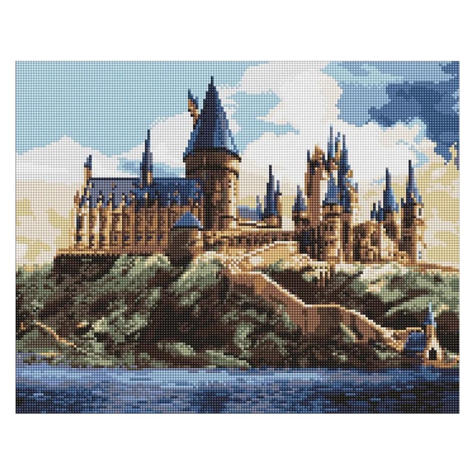 Ideyka Diamond Painting mit Rahmen Harry Potter: Hogwarts bei Tag 40 x 50 cm (AMO20360)