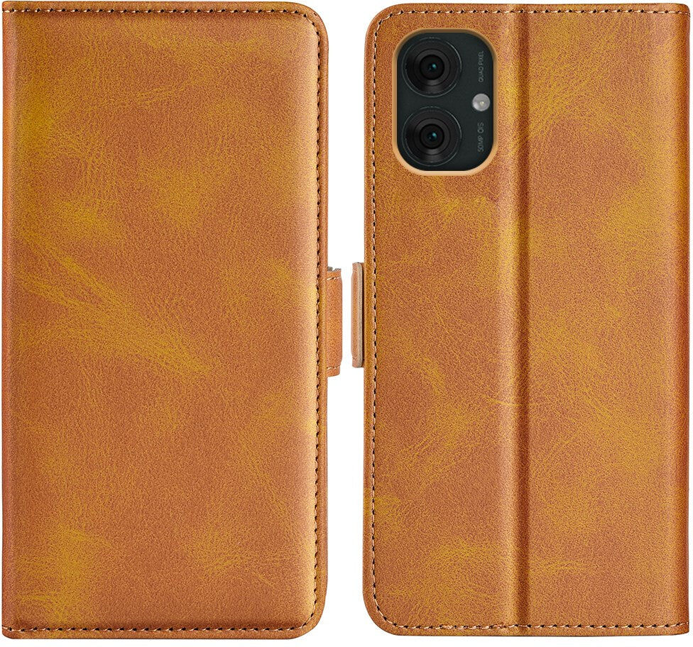 EIDERWOOD Motorola Moto G55 Wallet Flip Læder Cover m. Pung - Brun