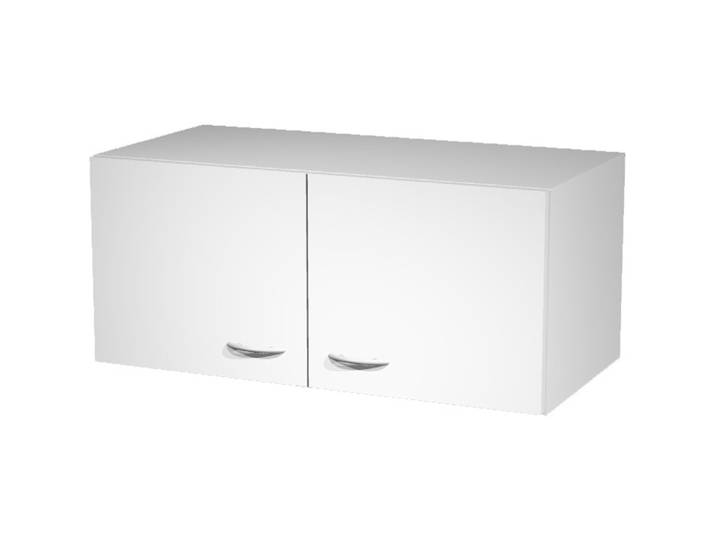 Réhausse d'armoire Eminence - H.40 x L.90 cm - Surmeuble Blanc - 2 portes blanches