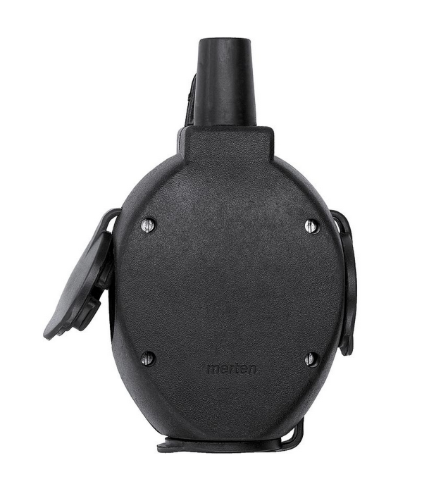 Merten Vollgummi-SCHUKO-Dreifach-Hängekupplung, schwarz 179851 16A, 250V