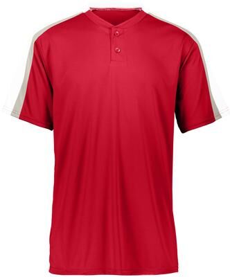 Augusta Sportswear 1557 Athletic Power Plus Jersey 2.0 T-Shirt in Red/White/Silver Grey size Large   Polyester