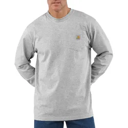 Carhartt K126 Langärmeliges Taschen-T-Shirt - heather grey - S