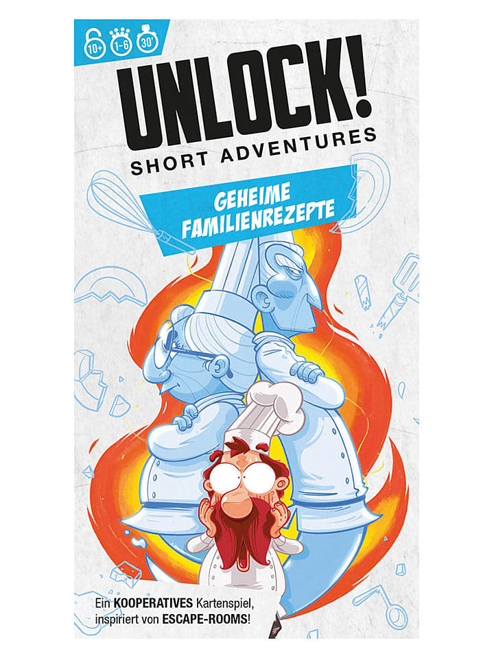 Asmodee Kartenspiel "Unlock! Short Adv. Geheime Familienrezepte" - ab 10 Jahren - onesize