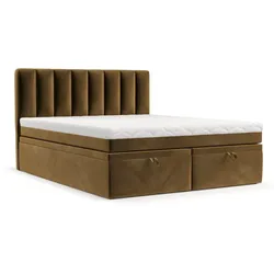 BOXBETT Lume 200/200 cm Honiggelb im Kronos Stoff