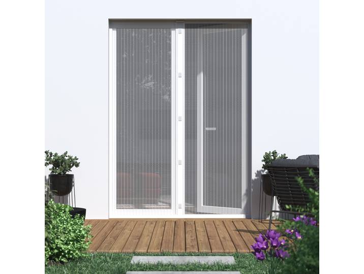 Fliegengitter-Magnetvorhang für Türen 110 x 220cm, weiss -