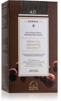 Korres Argan Oil cor para cabelo permanente com óleo de argan tom 4.0 Brown 50 ml. Argan Oil