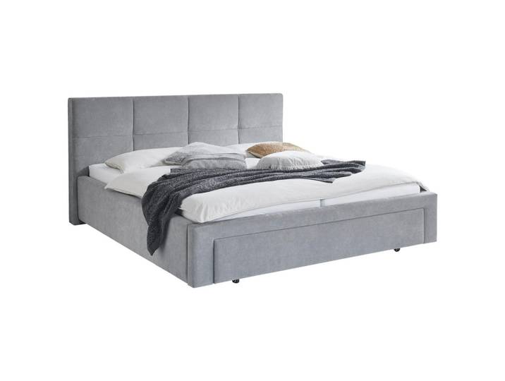 Stylife Polsterbett, Grau, Kunststoff, 180x200 cm, Reach, Schubkasten als Hundebett inkl. Kissen, Schlafzimmer, Betten, Polsterbetten