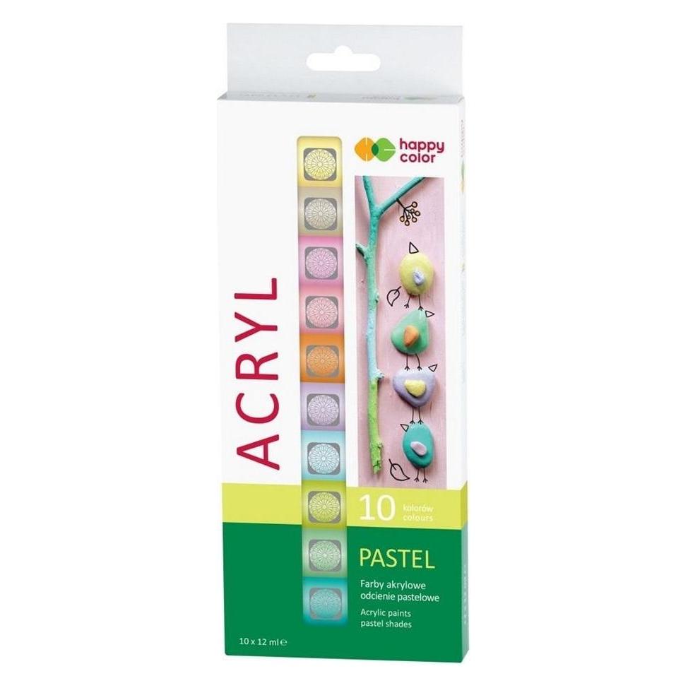 Happy Color Acrylfarben 12 ml 10 Farben Pastell (12 ml) (54619852)