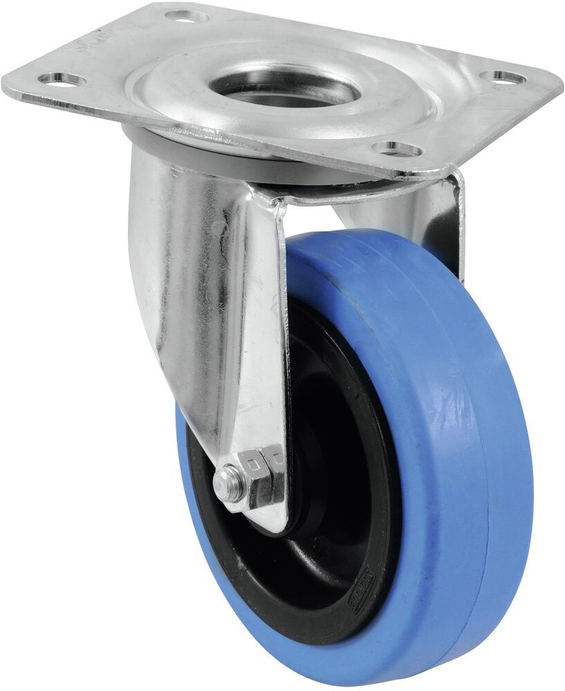 Roadinger Lenkrolle 100mm Blue Wheel Hellblau