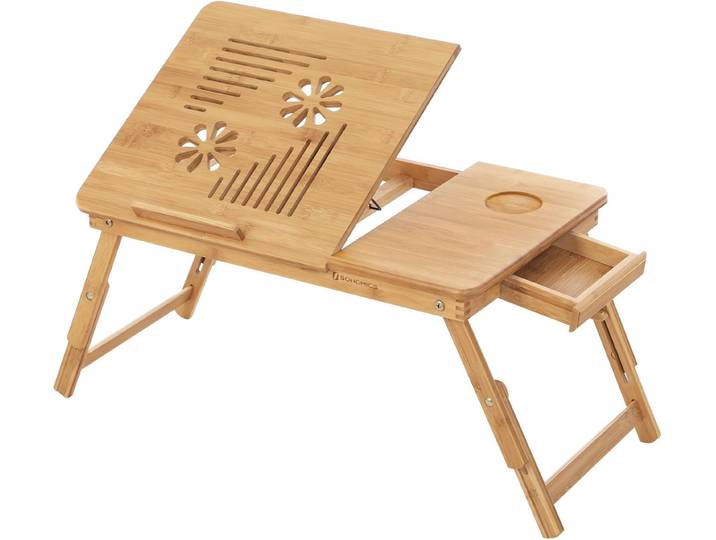 Laptopständer Notebooktisch Klappbar Bambus Kompakt