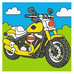 Ideyka Malen nach Zahlen - Kindermotorrad (68648070)