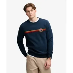 Superdry für Herren. M2014569A Outdoor Stripe Logo Sweatshirt marineblau (S), Lässig, Baumwolle