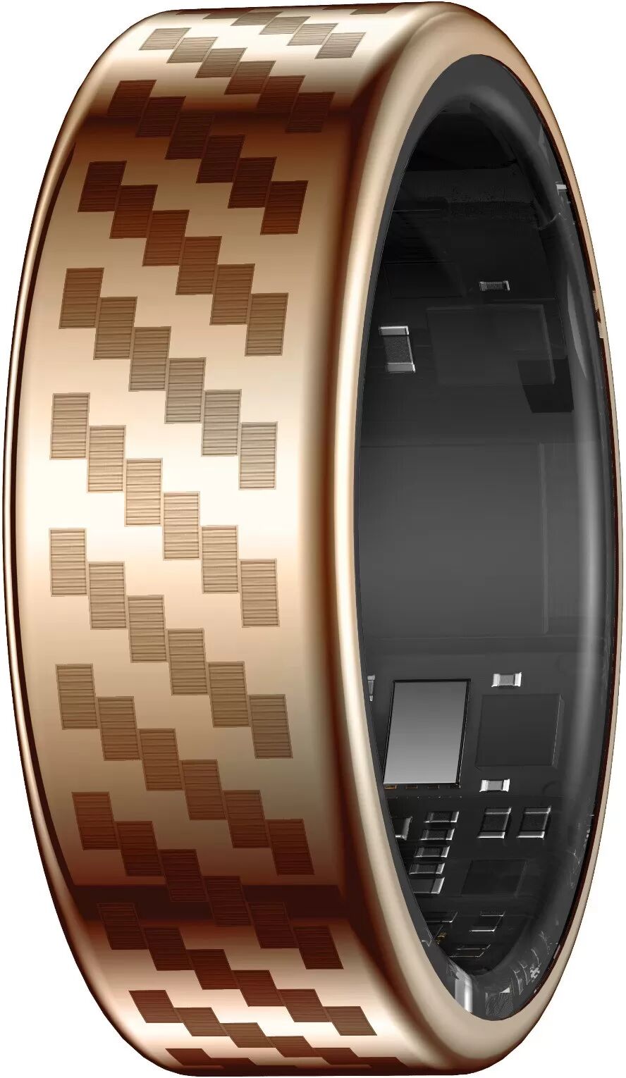 INF IP68+5ATM wasserdichter Smart Ring: Fortschrittlicher Gesundheits- und Fitness-Tracker Gold 8
