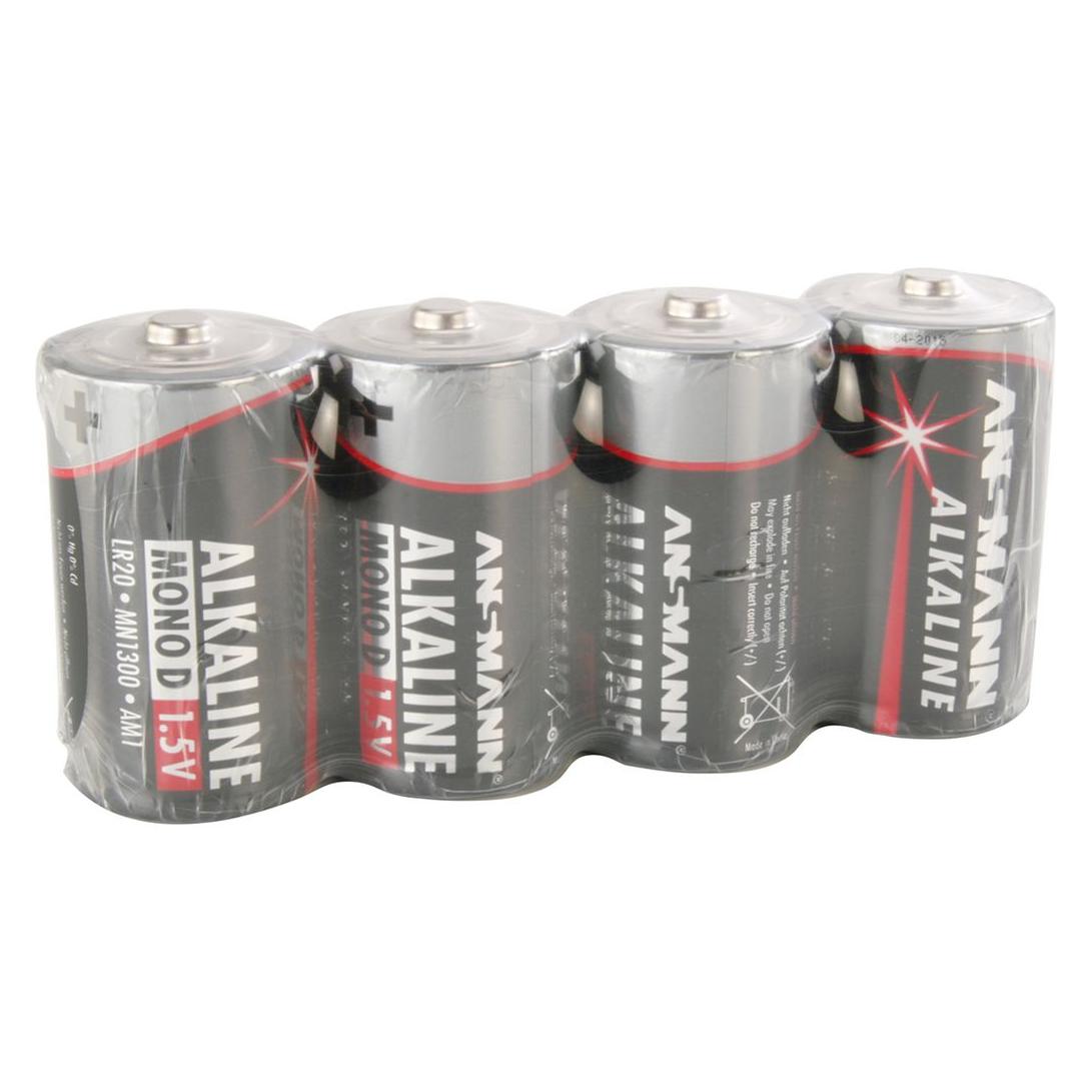 Ansmann Mono (D)-Batterie Alkali-Manga (4 Stk., D, 1300 mAh) (5015581)