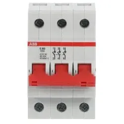 ABB E203/125R Trennschalter 3P, 125 A, Schaltgriff rot, Änderung Ursprung + Gebrauchskategorie 2CDE283001R0125