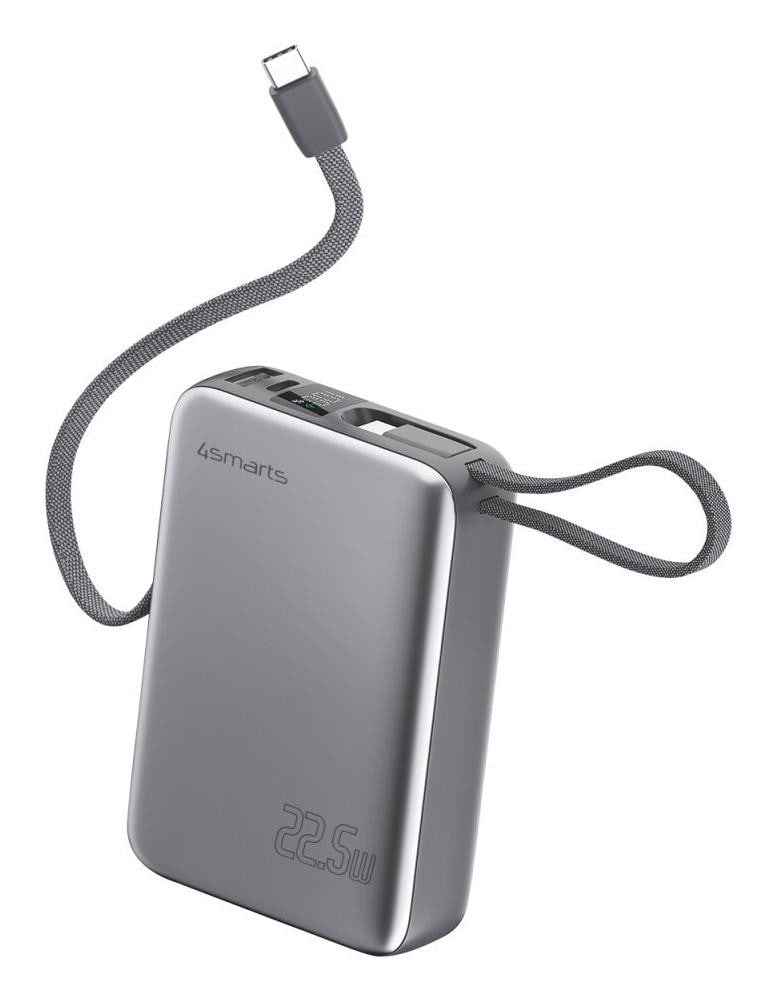 4smarts Powerbank Pocket Dual Cord 20000mAh 22.5W, spacegrau 4S541626