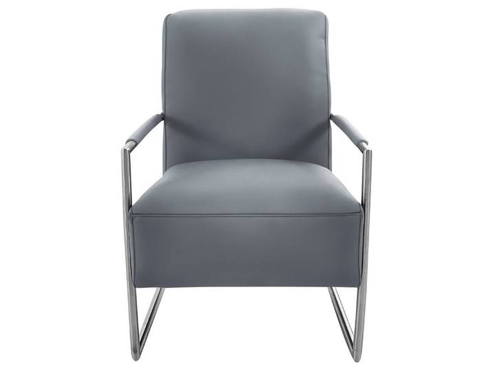 K+W Komfort & Wohnen Cocktailsessel, mit bezogenen Armlehnen, Gestell in Metall Edelstahloptik