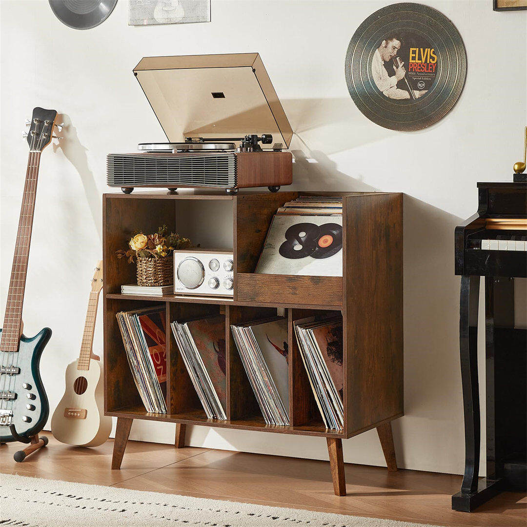 Rio 82.6 cm H Media Shelves Brown 82.6cm H X 80cm W X 40cm D