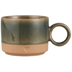 IB Laursen Keramik Tasse mit Henkel Heart, 290 ml, grün