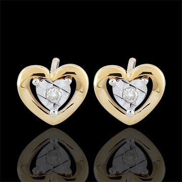 Edenly Ohrstecker Kleines Herz - Gelbgold