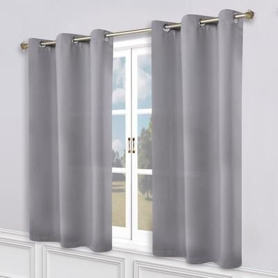 Superior Modern Solid Washable Room Darkening Curtains, Set of 2 Panels