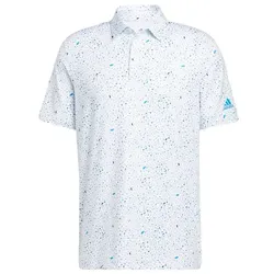adidas Golf Herren Polo Flag Print weiss