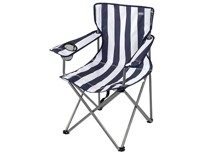 AKTIVE 62637 - Chaise de Camping Pliante\, Chaises de Camping Pliantes en Acier\, Dossier Respirant\, Dimensions 45X47X82 cm\, Poids Maximum 110 kg\, Chaises de Camping