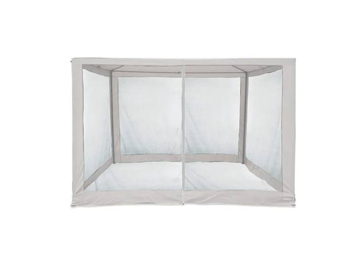 Rebecca Mobili Moskitonetz Abdeckung für Pavillon 3x3, Insektenschutznetz, Polyester, Weiß, mit Schnüren, Abnehmbar, Waschbar - Maße HxB: 240 x 1200 cm - Art. RE7013