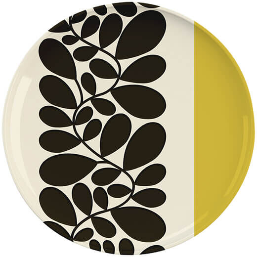 Orla Kiely Sycamore Stripe Yellow Round Platter