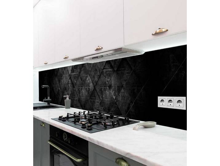 MyMaxxi Küchenrückwand Küchenrückwand selbstklebend Dunkles Mosaik Spritzschutz Folie, (Klebefolie passend geschnitten und gerollt B 400 cm x H 60 cm), schwarze Kachelung B 400 cm x H 60 cm
