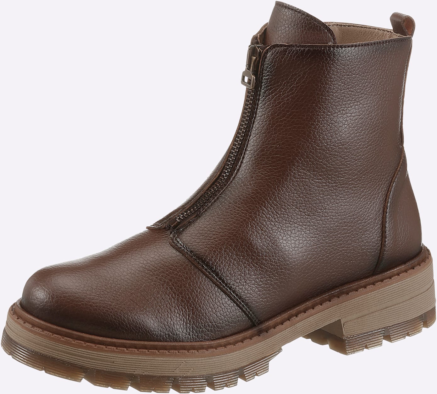 Stiefelette HEINE, Damen, Gr. 38, Synthetik, braun, Schuhe Stiefelette braun 38, Synthetik