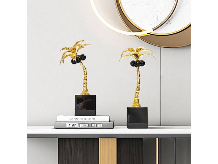Sculpture créative d'arbre à coco, casier à vin de bureau pour salon, artisanat de décoration, modèle de plante, Statue moderne, accessoires de décoration pour la maison, cadeau