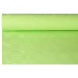 Papstar 6 Rollen Papiertischtuch mit Damastprägung 8 m x 1,2 m limonengrün