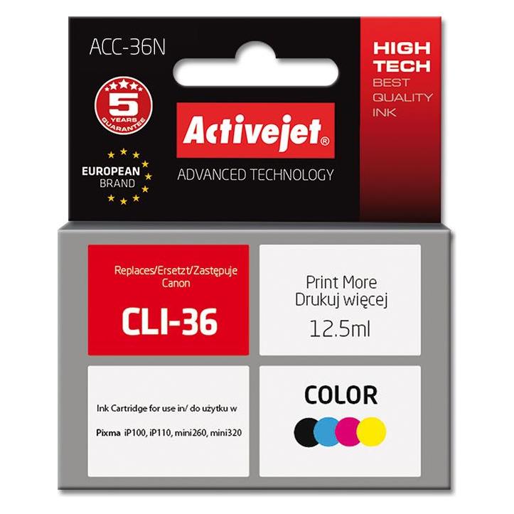 Activejet ACC-36N  - Tinte auf Farbstoffbasis/Tinte auf Pigmentbasis - Schwarz (BK, C, M, Y) (ACC-36N)