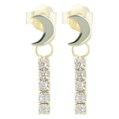Kettenanhänger ADELIA´S "Anhänger – Mond Anhänger aus 925 Silber", gold, Schmuckanhänger, Damen, Silber 925 (Sterlingsilber), Kettenanhänger, Geschenkidee: zeitlos und vielseitig