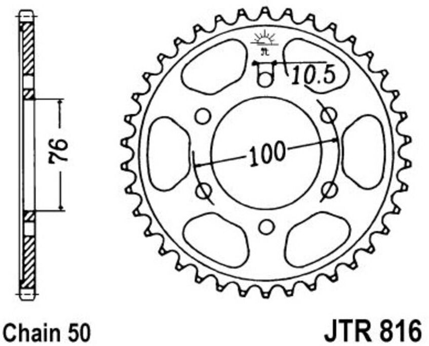 Kettenrad JT JTR816,46
